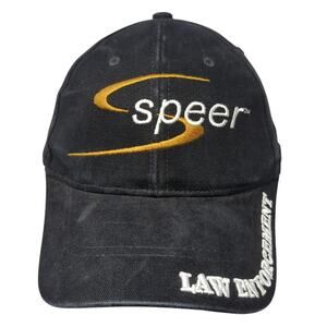 Speer Law Enforcement Strapback Baseball Cap Black One Size 6 Panel Shasta Wear